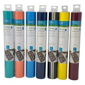 Cricut Vinyl Bundle 7 Rolls Removable Matte Sampler Craft Decal DIY Lot Gift